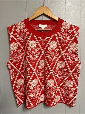 NWT Entro Blouse Top Shirt Orange Size Large Beautiful Top!!
